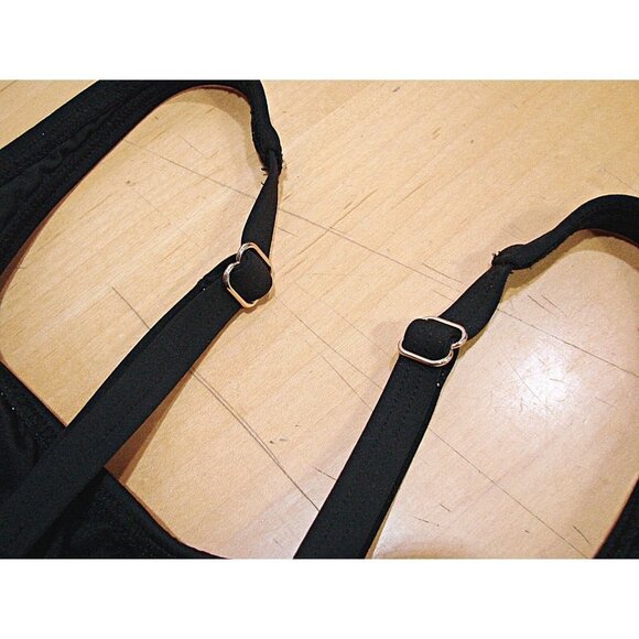 Michael Kors Womens Black One Piece Swimsuit Criss Cross Cut Out Pull On Size 6 - Picture 5 of 12